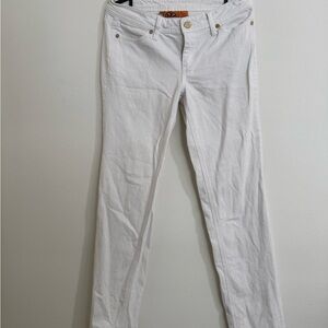 Tory Burch White Straight-Leg Jeans
